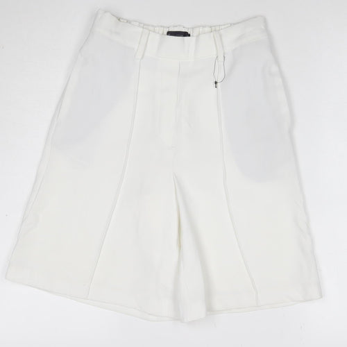 Marks and Spencer Women's White Chino Shorts Size 12
