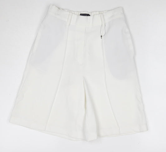 Marks and Spencer Women's White Chino Shorts Size 12