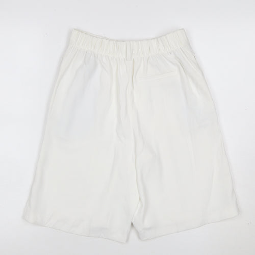 Marks and Spencer Women's White Chino Shorts Size 12