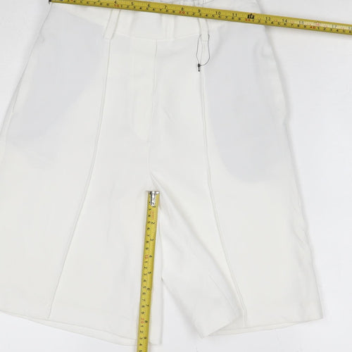 Marks and Spencer Women's White Chino Shorts Size 12