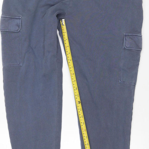 Marks and Spencer Men's Blue Regular Fit Jogger Trousers L