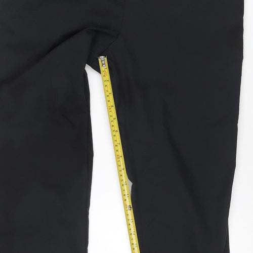 Marks and Spencer Women’s Black Size 14 Straight Leg Stretch Trousers