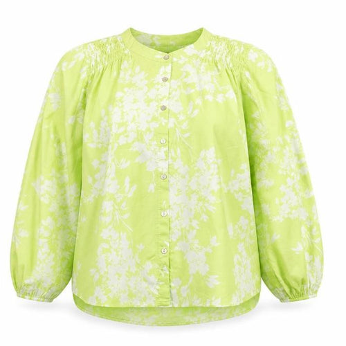 Marks and Spencer Women's Green Floral Long Sleeve Blouse Size 14