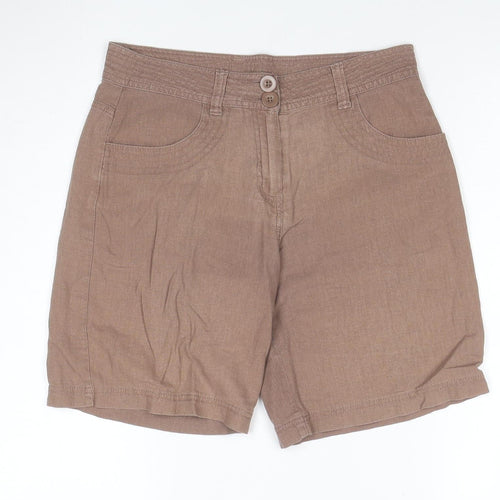 Marks and Spencer Women’s Brown Linen Chino Shorts Size 10