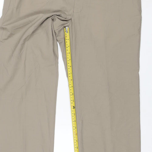 Marks and Spencer Men's Beige Wool Blend Dress Pants 34W 31L