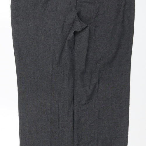 Marks and Spencer Women Grey Size 14 Short Straight Leg Trousers