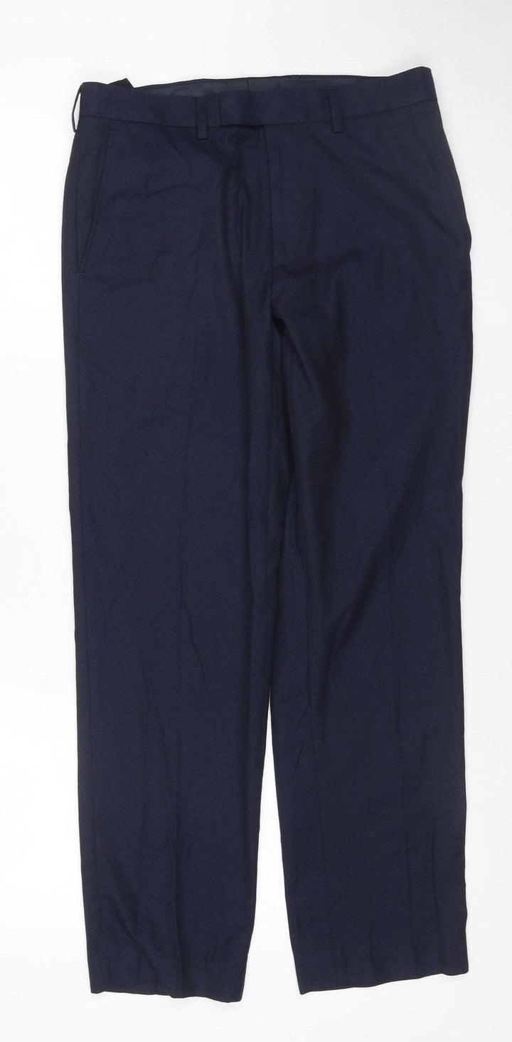 Marks and Spencer Men's Blue Slim Fit Trousers 30/29 Formal Workwear