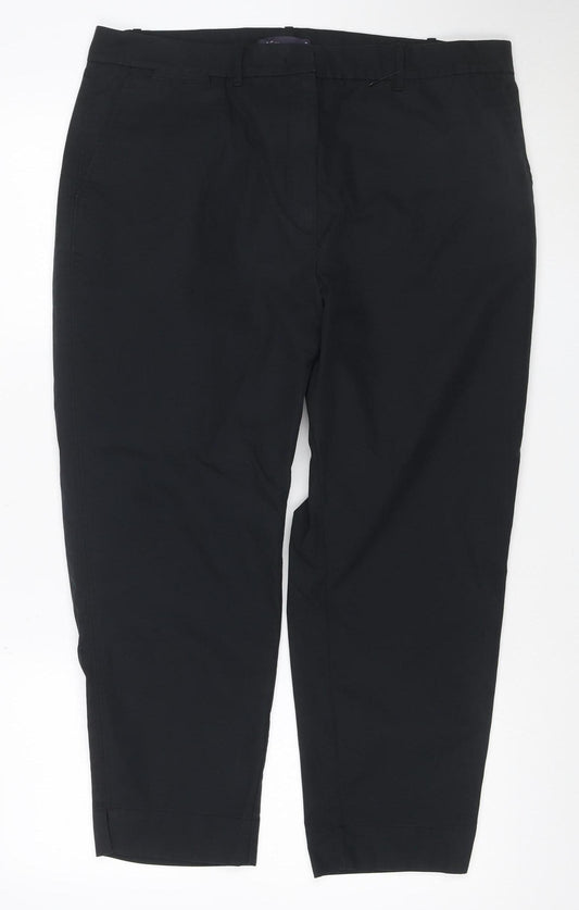 Marks and Spencer Women Black Size 18 Chino Trousers