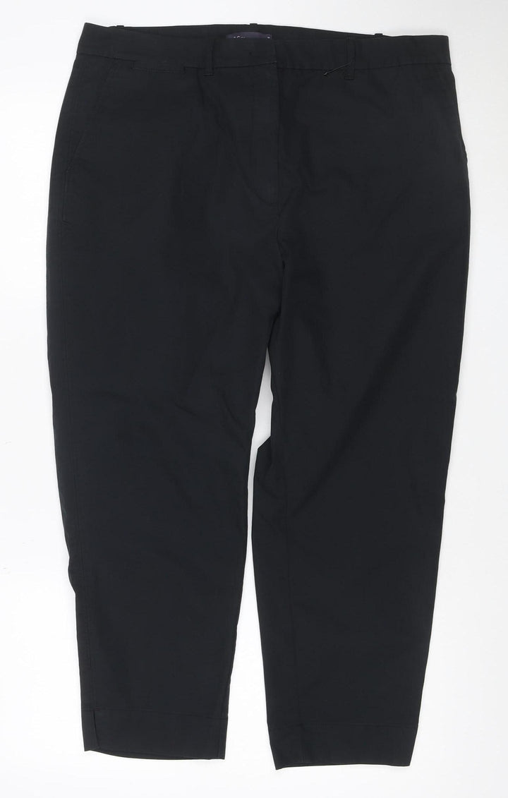 Marks and Spencer Women Black Size 18 Chino Trousers