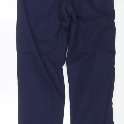 Marks and Spencer Men's Blue 34x33 Regular Fit Chino Trousers