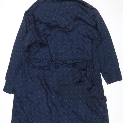 Marks and Spencer Men's Navy Polka Dot Cotton Robe L