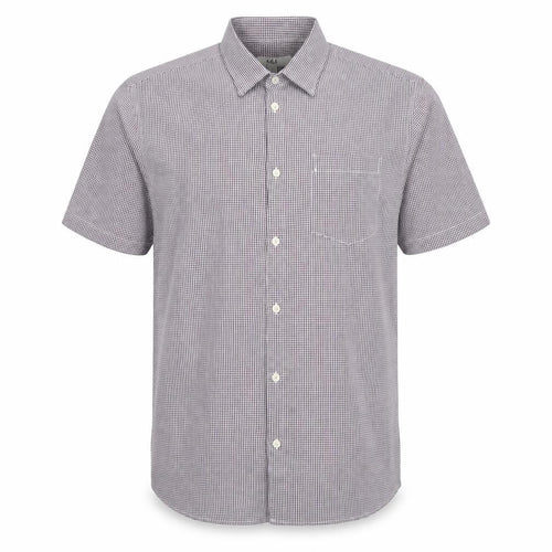 Marks and Spencer Men Purple Check Short Sleeve Collared T-Shirt L