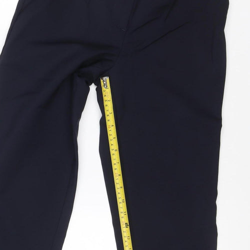 Marks and Spencer Women's Navy Trousers Size 12 Straight Leg Stretch