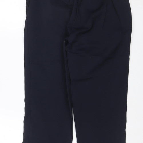 Marks and Spencer Women's Navy Trousers Size 12 Straight Leg Stretch