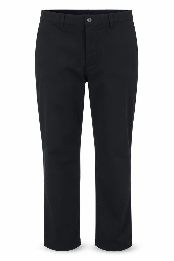 Marks and Spencer Women Black Regular Fit Cotton Blend Trousers 38/31