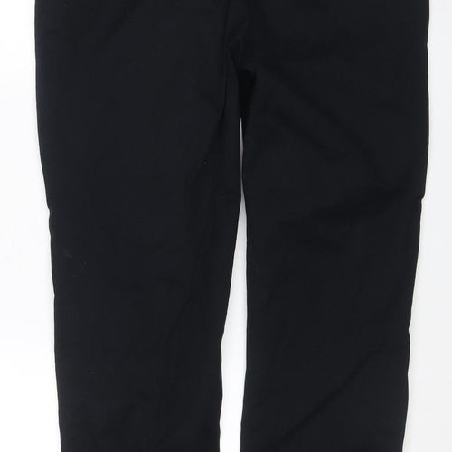 Marks and Spencer Women Black Regular Fit Cotton Blend Trousers 38/31