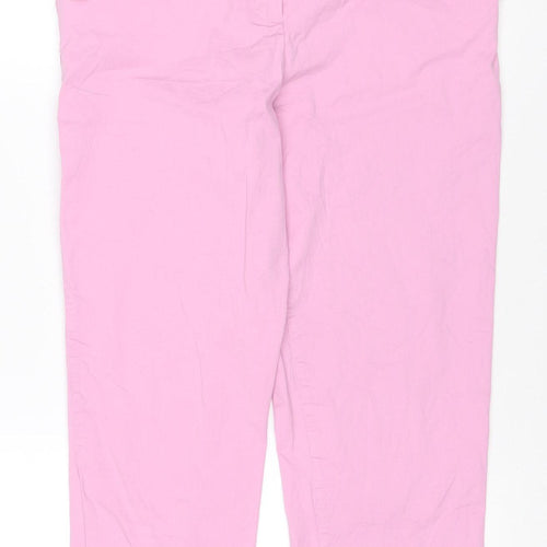 ASOS Women Pink Chino Trousers Size 12 Regular Straight