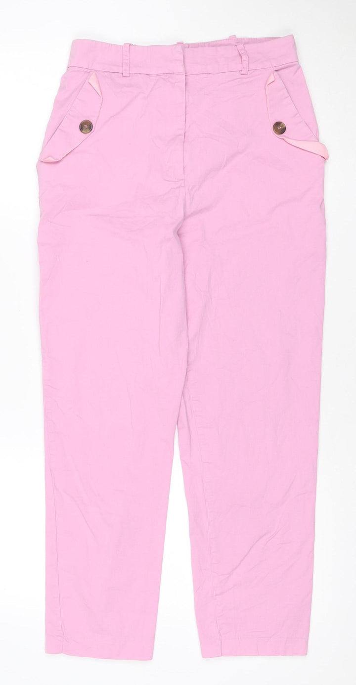 ASOS Women Pink Chino Trousers Size 12 Regular Straight