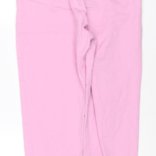 ASOS Women Pink Chino Trousers Size 12 Regular Straight