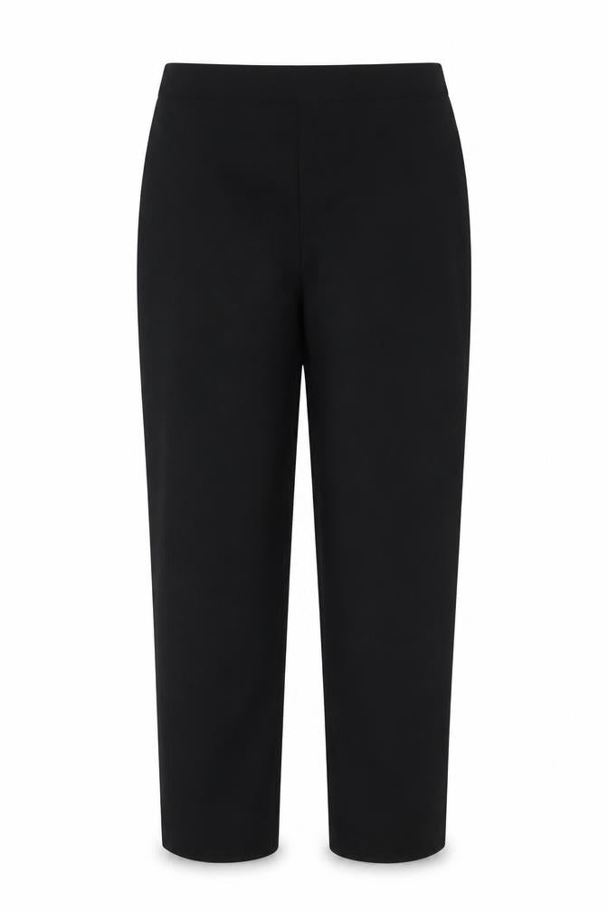 Front view of Marks & Spencer Women’s Black, size UK 12, Tailored Stretch Work Trousers