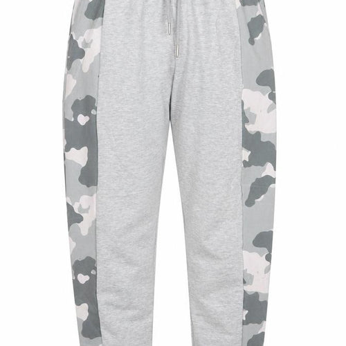 boohooMAN Men's Grey Camouflage Side Panel Jogger Trousers M