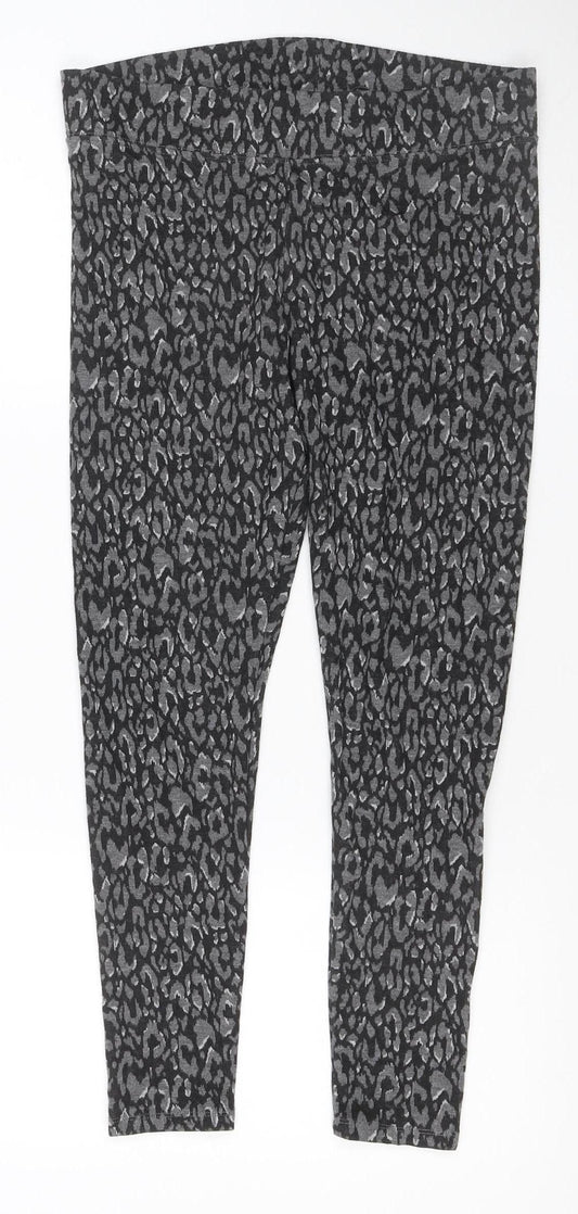Marks and Spencer Women’s Black Animal Print Stretch Leggings Size 12