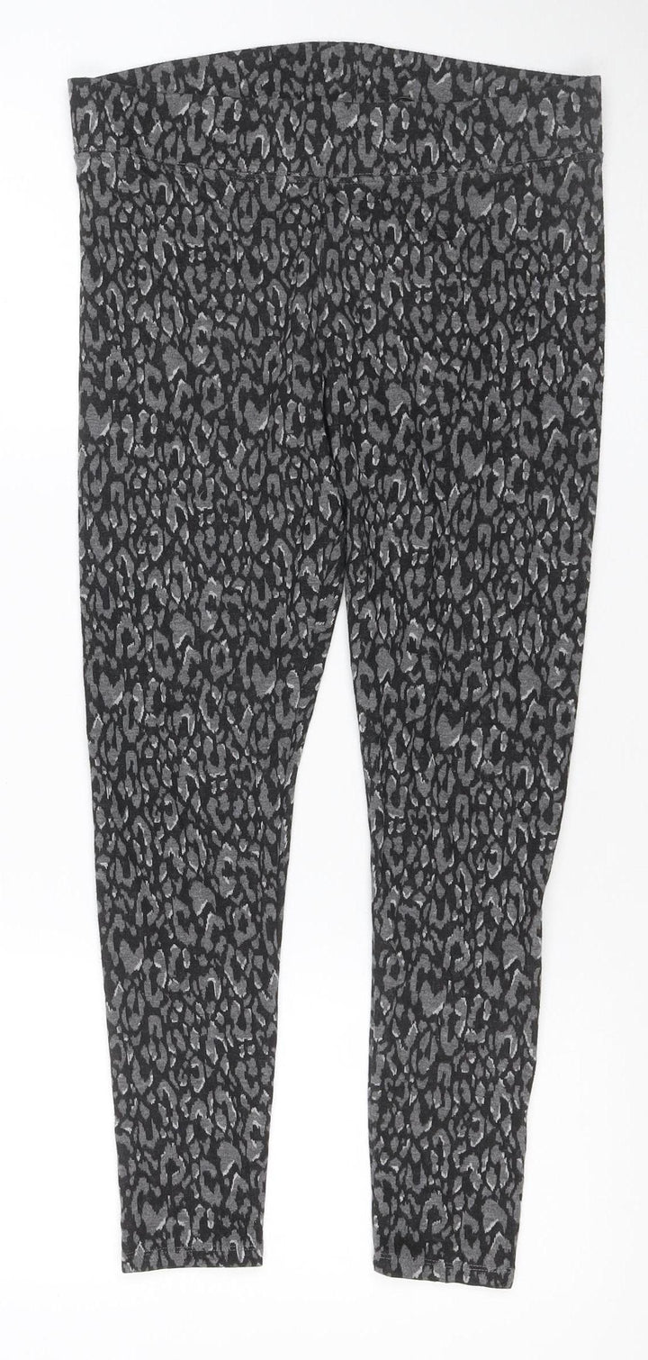 Marks and Spencer Women’s Black Animal Print Stretch Leggings Size 12