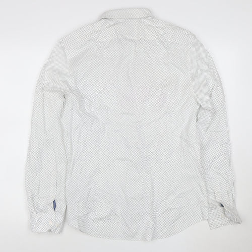Marks and Spencer Men's White Slim Fit Stretch Cotton Long Sleeve Shirt M