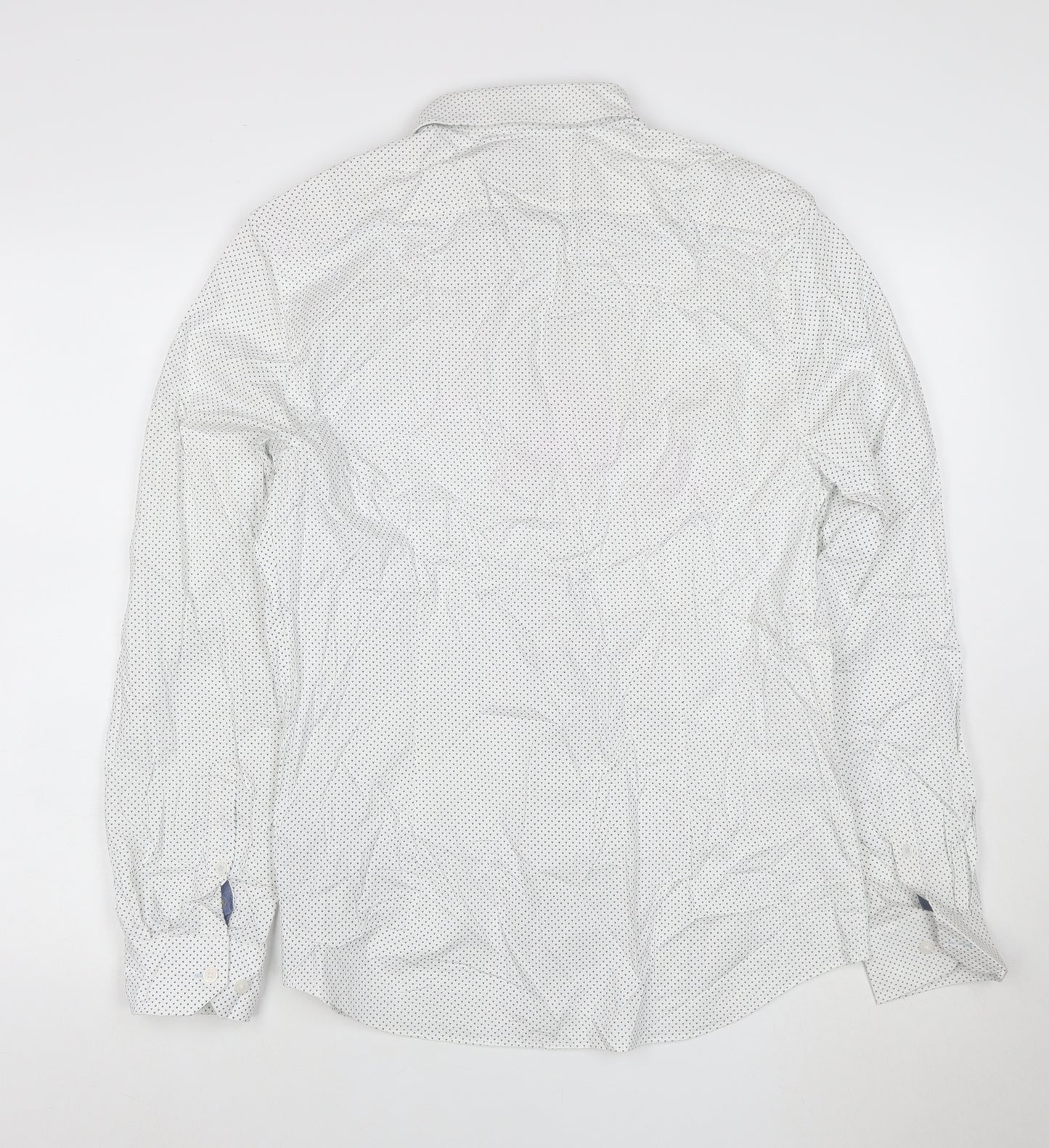 Marks and Spencer Men's White Slim Fit Stretch Cotton Long Sleeve Shirt M