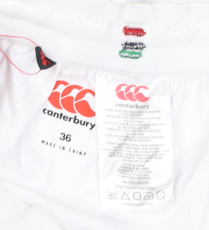 Canterbury Men's White Rugby Shorts Size 36 Athletic Polyester
