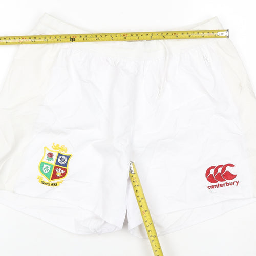 Canterbury Men's White Rugby Shorts Size 36 Athletic Polyester