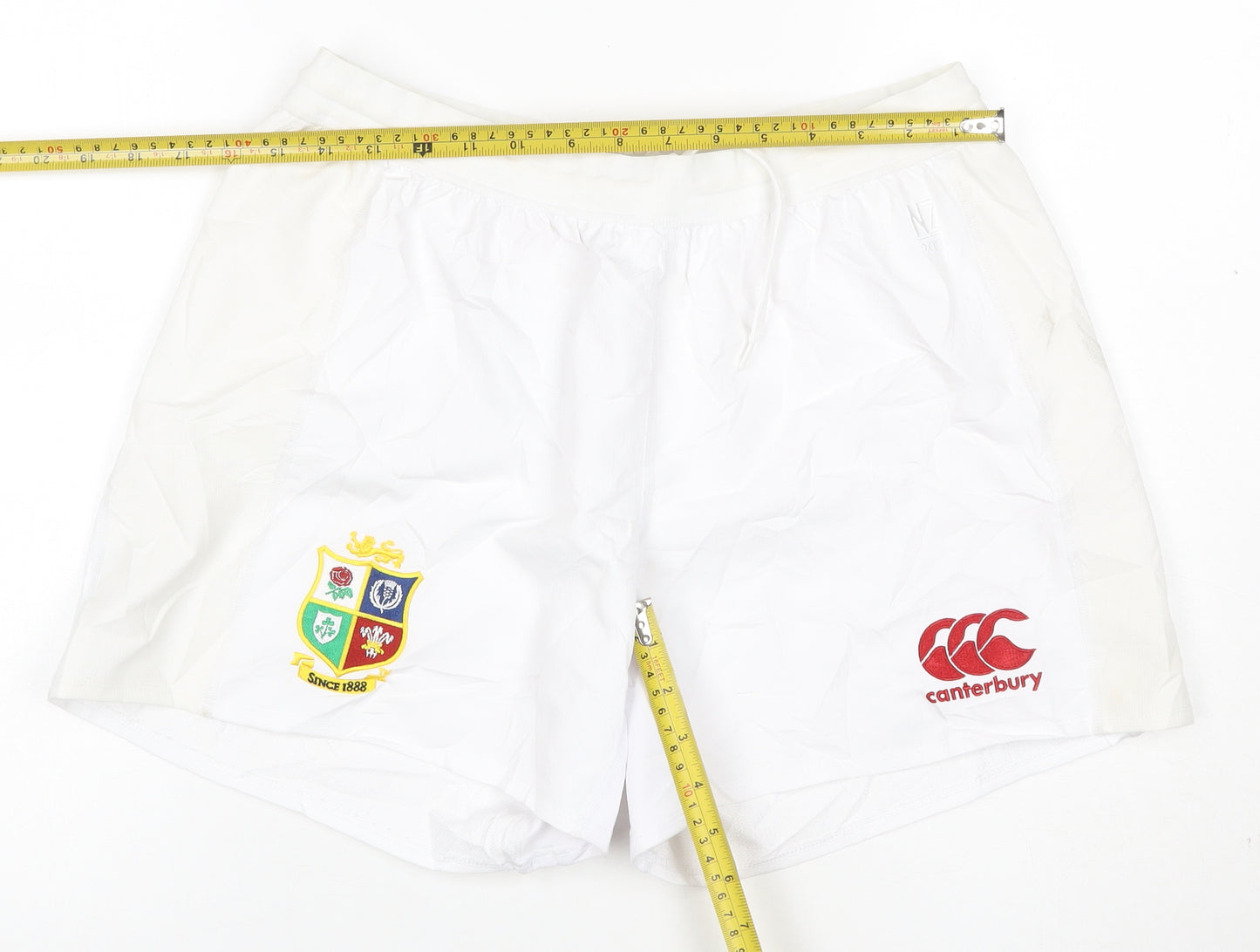 Canterbury Men's White Rugby Shorts Size 36 Athletic Polyester