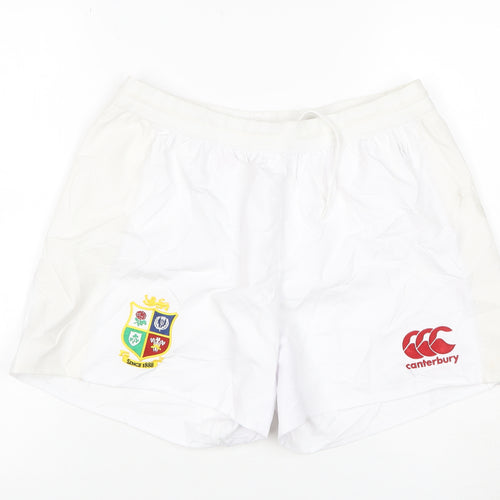 Canterbury Men's White Rugby Shorts Size 36 Athletic Polyester