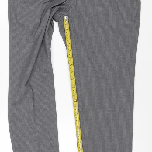 Marks and Spencer Men's Grey Slim Fit Dress Trousers 34W