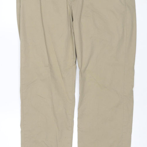 Marks and Spencer Men’s Beige Regular Fit Chino Trousers 34in Waist