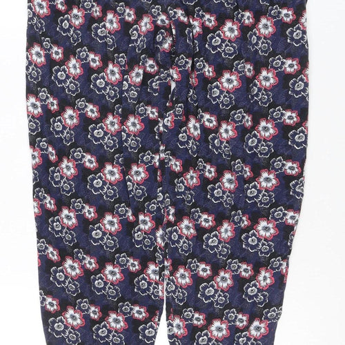 Next Women’s Blue Floral Viscose Stretch Slim Leggings Size 8