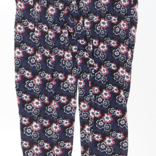Next Women’s Blue Floral Viscose Stretch Slim Leggings Size 8