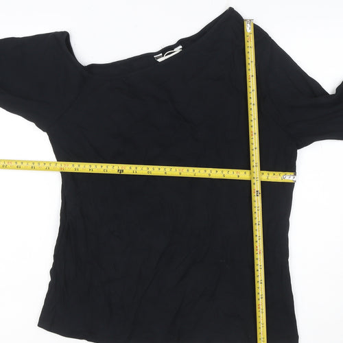 Marks and Spencer Womens Black One Shoulder Long Sleeve Blouse Size 18