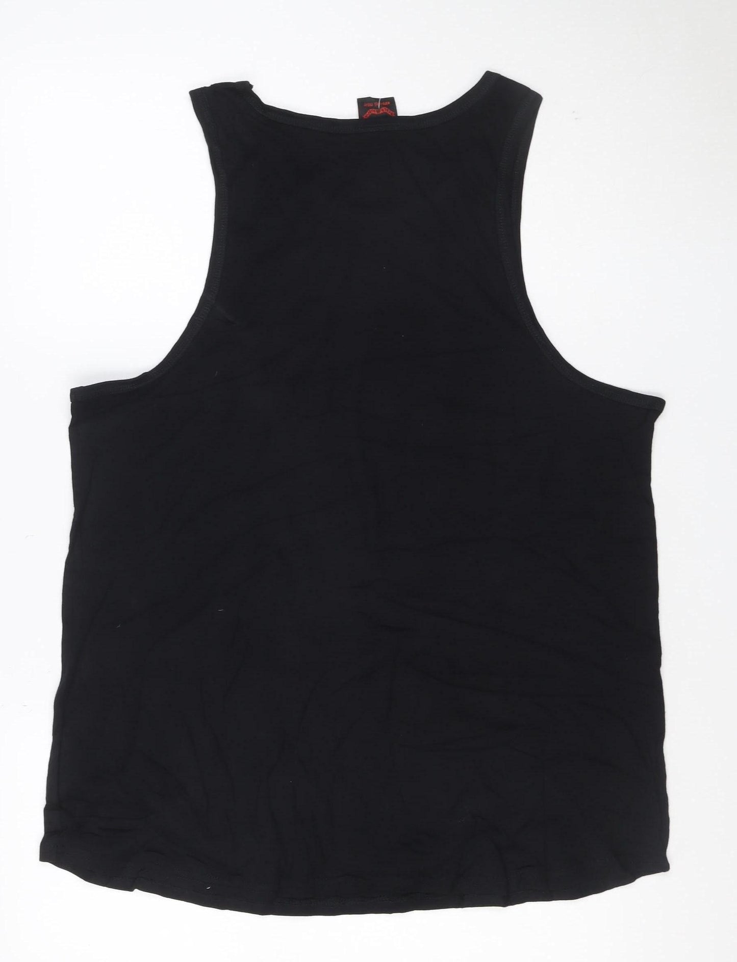 Apparel Noir Womens Black Tank Top Size 18 Music Graphic Cotton