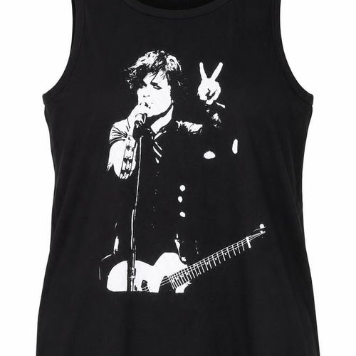 Apparel Noir Womens Black Size 18 Cotton Rock Graphic Tank Top