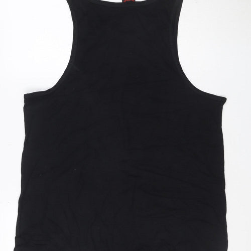 Apparel Noir Womens Black Size 18 Cotton Rock Graphic Tank Top