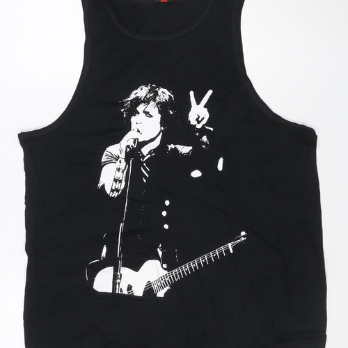 Apparel Noir Women's Black Size 18 Scoop Neck Graphic Music Tank Top