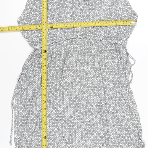 MAMA Women’s Grey Geometric Maternity Wrap Dress Size 12