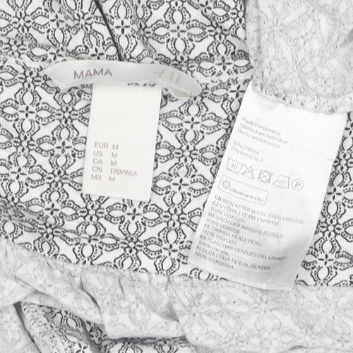 MAMA Women’s Grey Geometric Maternity Wrap Dress Size 12