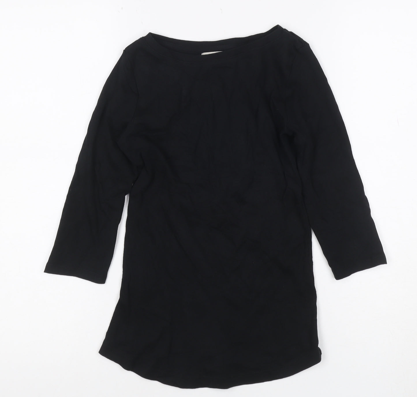 Coast Women’s Black Size 6 Boat Neck 3/4 Sleeve Jersey Blouse