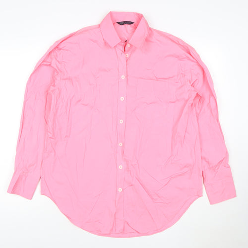 Marks and Spencer Men’s Pink Long Sleeve Cotton Button-Up Shirt Size 10
