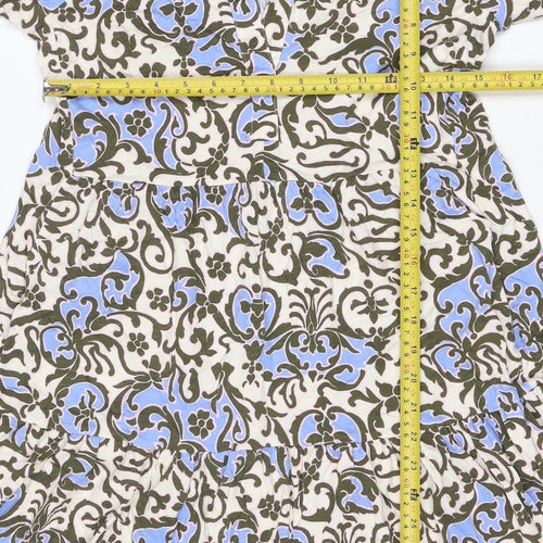 ME+EM Women’s Multicoloured Floral Cotton Fit & Flare Dress Size 10