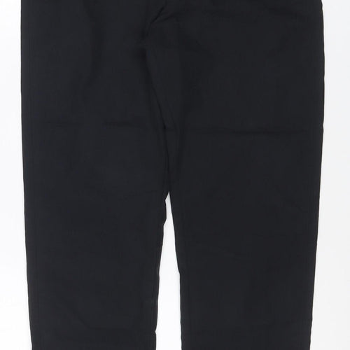 Marks and Spencer Womens Black Size 8 Straight Leg Work Trousers