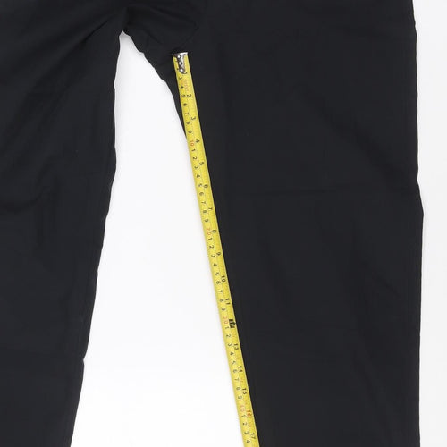 Marks and Spencer Womens Black Size 8 Straight Leg Work Trousers