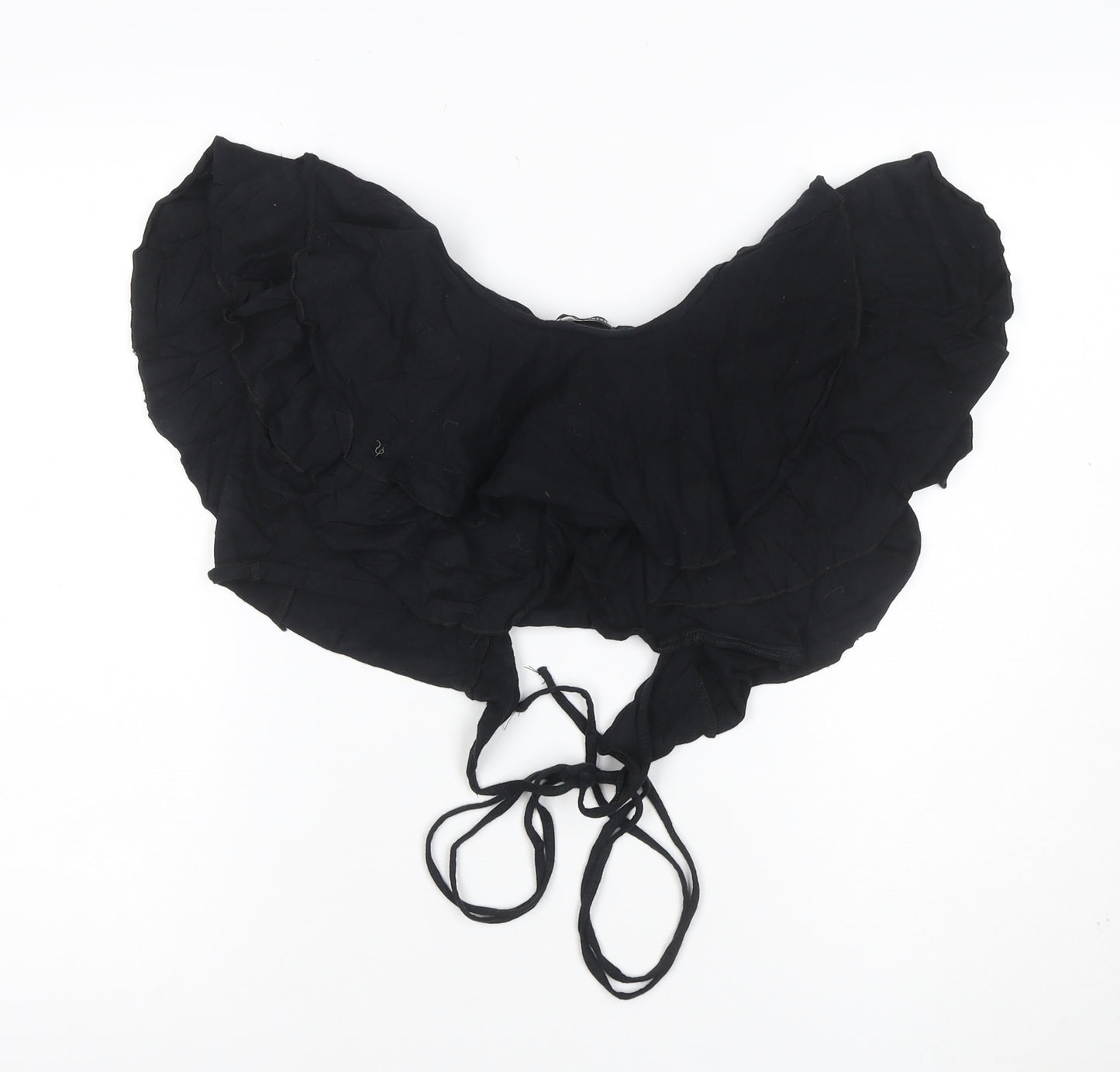 PrettyLittleThing Women’s Black Off Shoulder Cropped Blouse Size 6